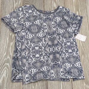 NWT Free People Snake Print Tee